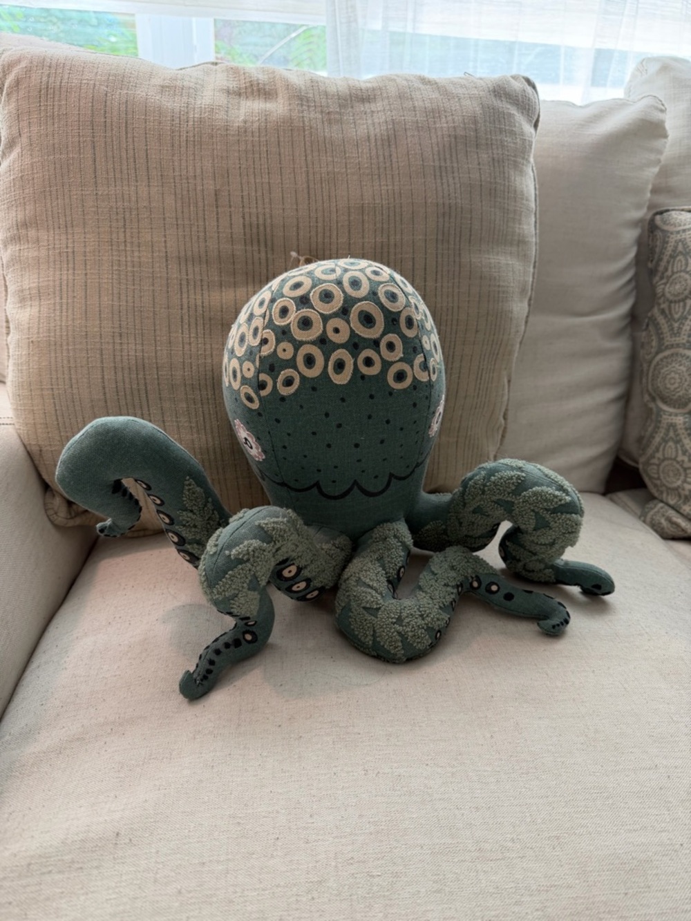 Crate&Barrel Green Octopus Wall Decor